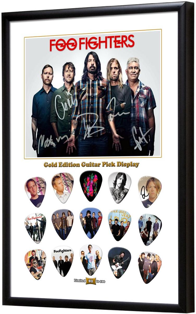 Plectrumdisplay Foo Fighters ingelijst